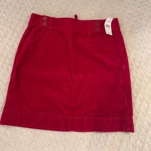 Ann Taylor Loft- Red Corduroy Skirt